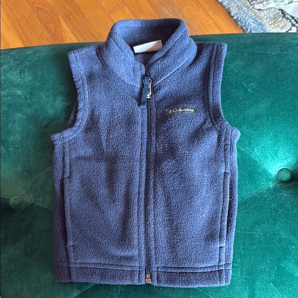 Columbia Navy Fleece Vest - Size 6-12 Months
